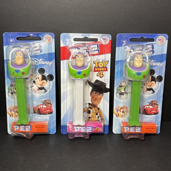 Lot Of 3 Buzz Lightyear PEZ  Disney / Toy Story 4  To Infinity And Beyond! USA - Picture 1 of 9